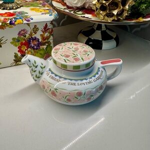 Flora Bella Sakura Debbie Mumm Mini Teapot “A Friend Is the Loving Gardener”